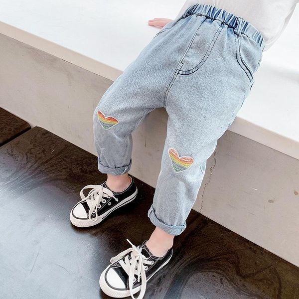 high waist jeans for girls 4 years old pants boy child trousers children loose children's clothing with love patter, Blue
high waist jeans for girls 4 years old pants boy child trousers children loose children's clothing with love patter, Blue