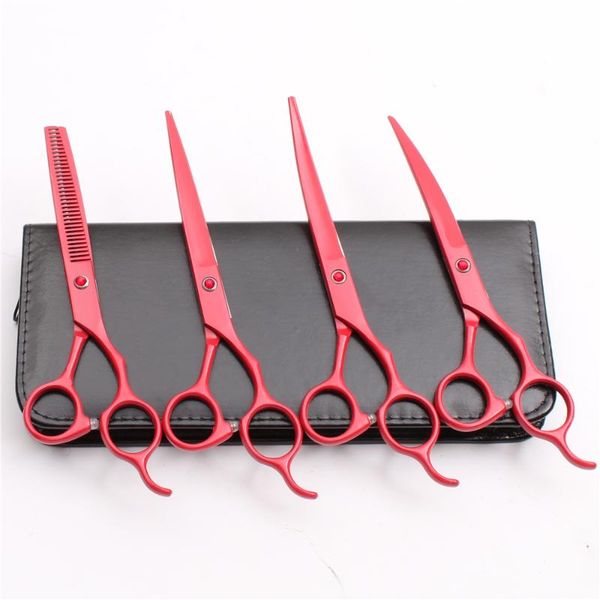 hair scissors 4pcs suit 7" 19.5cm jp steel customized logo red pets grooming shears cutting+thinning scissors+up&down curved c3100
hair scissors 4pcs suit 7" 19.5cm jp steel customized logo red pets grooming shears cutting+thinning scissors+up&down curved c3100