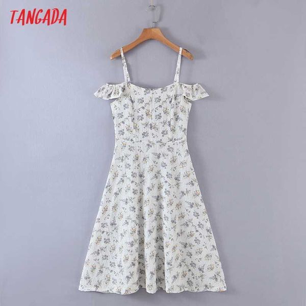 tangada fashion women flowers print strap dress ruffles backless female casual midi dress 8h109 210609, Black;gray
tangada fashion women flowers print strap dress ruffles backless female casual midi dress 8h109 210609, Black;gray