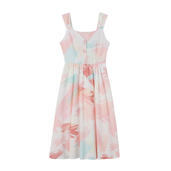 pink purple sleeveless tie dyeing print v neck button spaghetti strap a-line knee length dress summer d1449 210514, Black;gray
pink purple sleeveless tie dyeing print v neck button spaghetti strap a-line knee length dress summer d1449 210514, Black;gray