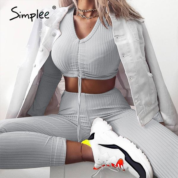 women's two piece v-neck long sleeve crop pants summer feminine matching sets streetwear tracksuits 210414, Black
women's two piece v-neck long sleeve crop pants summer feminine matching sets streetwear tracksuits 210414, Black