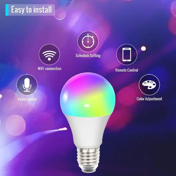 bulbs led smart light bulb remote voice phone control wifi e26 rgbw color change for cafe restaurant exquisite ornaments
bulbs led smart light bulb remote voice phone control wifi e26 rgbw color change for cafe restaurant exquisite ornaments