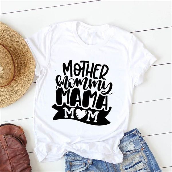 lucky mama printed short sleeve women loose tee clothes graphic, White
lucky mama printed short sleeve women loose tee clothes graphic, White