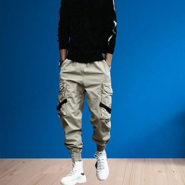 men's solid color trousers hip hop breathable casual pants elastic waist loose comfortable linen, Black
men's solid color trousers hip hop breathable casual pants elastic waist loose comfortable linen, Black