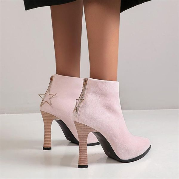 boots pxelena women super high heels ankle faux suede 2021 winter office lady shoes fashion date party dress plus size 34-45, Black
boots pxelena women super high heels ankle faux suede 2021 winter office lady shoes fashion date party dress plus size 34-45, Black