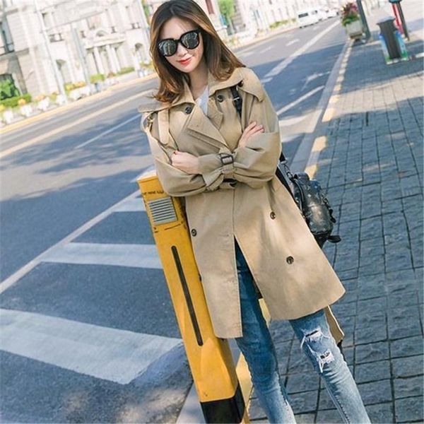 women's trench coats street windbreaker women mid-long korean fashion 2021 autumn loose coat students tooling jacket female khaki 380, Tan;black
women's trench coats street windbreaker women mid-long korean fashion 2021 autumn loose coat students tooling jacket female khaki 380, Tan;black