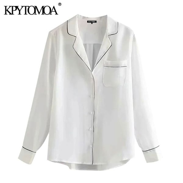 women fashion with pockets patchwork blouses long sleeve button-up female shirts blusas chic 210420, White
women fashion with pockets patchwork blouses long sleeve button-up female shirts blusas chic 210420, White