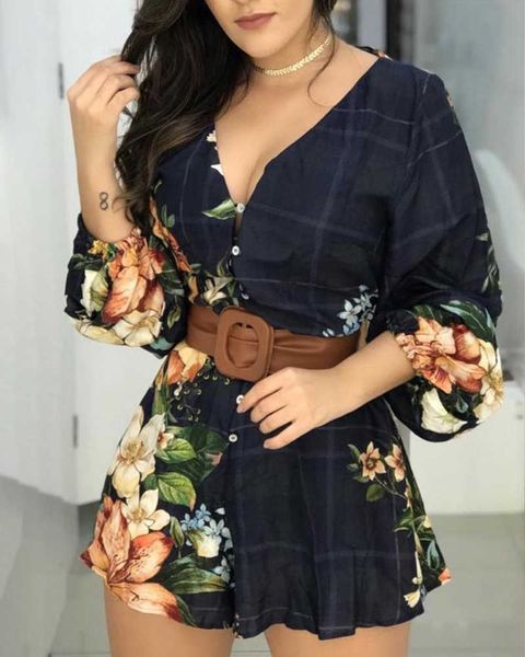 women fashion elegant casual romper women long sleeve jumpsuit deep v neck puff sleeve backless floral print romper 210716, Black;white
women fashion elegant casual romper women long sleeve jumpsuit deep v neck puff sleeve backless floral print romper 210716, Black;white