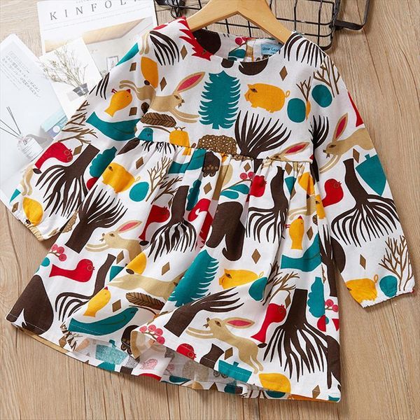 children autumn girl dresses long sleeve animals pattern casual 2 7y kids clothes baby girls clothing, Red;yellow
children autumn girl dresses long sleeve animals pattern casual 2 7y kids clothes baby girls clothing, Red;yellow