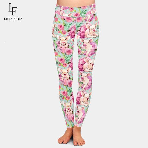 women's letsfind 3d cute pig print women waist high quaility soft fitness plus size elastic leggings, Black
women's letsfind 3d cute pig print women waist high quaility soft fitness plus size elastic leggings, Black