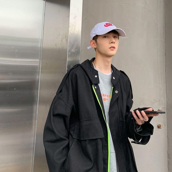 men's jackets jacket 2021 autumn slim solid color versatile couple hooded long sleeve casual personality youth wear, Black;brown
men's jackets jacket 2021 autumn slim solid color versatile couple hooded long sleeve casual personality youth wear, Black;brown