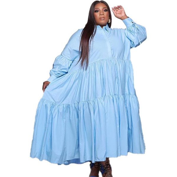 plus size dresses women long shirt dress 5xl puff sleeve cascading ruffle robe 2021 autumn solid streetwear maxi gown vestido, Black
plus size dresses women long shirt dress 5xl puff sleeve cascading ruffle robe 2021 autumn solid streetwear maxi gown vestido, Black