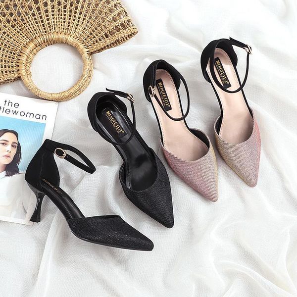 colorful sequins sandalen femme bling pointy sandals women ankle strap cutout thin kitten heels pumps 2021 luxury european shoes, Black
colorful sequins sandalen femme bling pointy sandals women ankle strap cutout thin kitten heels pumps 2021 luxury european shoes, Black