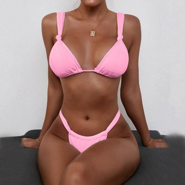 bikini 2021 solid swimsuit women sling knot swimwear high waist biqini set brazilian back lace up bathing suit swim wear a5 women's, White;black
bikini 2021 solid swimsuit women sling knot swimwear high waist biqini set brazilian back lace up bathing suit swim wear a5 women's, White;black