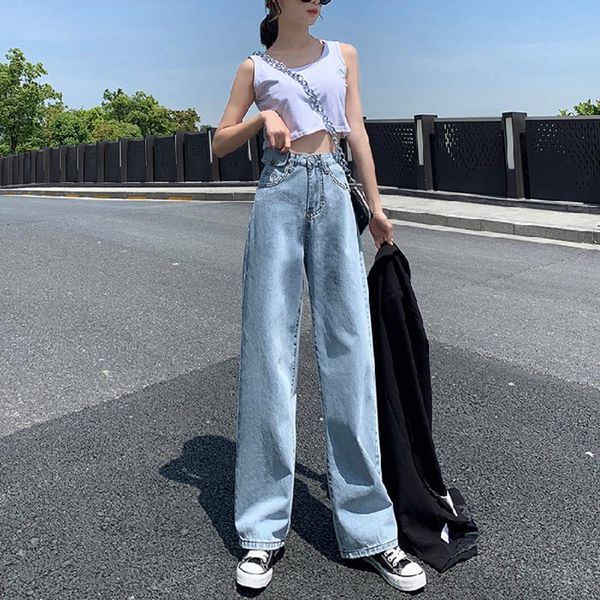 straight jeans womans denim pants high waist streetwear women buttons loose wide leg cowbye trousers fashion women's, Blue
straight jeans womans denim pants high waist streetwear women buttons loose wide leg cowbye trousers fashion women's, Blue
