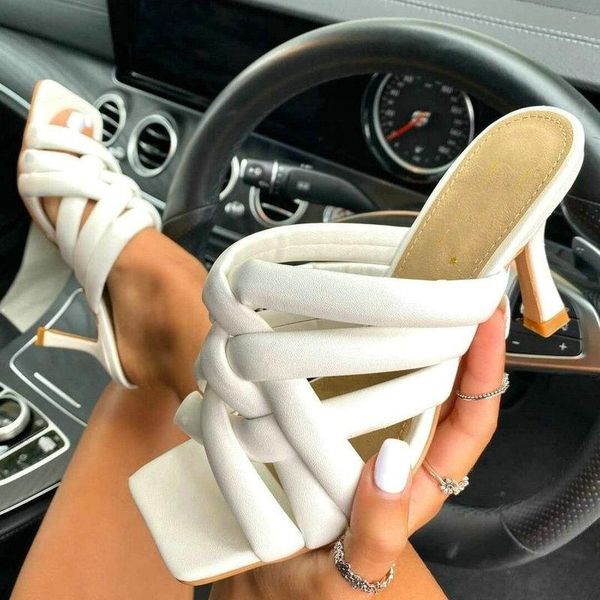 slippers 2021 summer designer women high heels slides leather weave mules ins slaps design beach shoes, Black
slippers 2021 summer designer women high heels slides leather weave mules ins slaps design beach shoes, Black