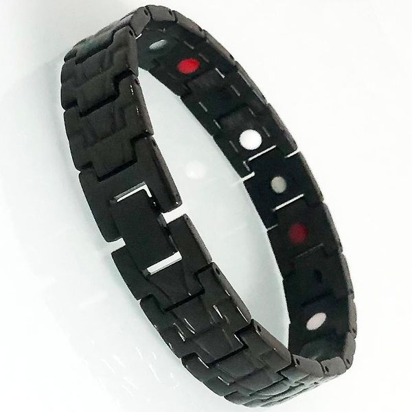link, chain men's black color stainless steel bracelets health care negative ion germanium magnetic wristband male therapy bangle jewel
link, chain men's black color stainless steel bracelets health care negative ion germanium magnetic wristband male therapy bangle jewel