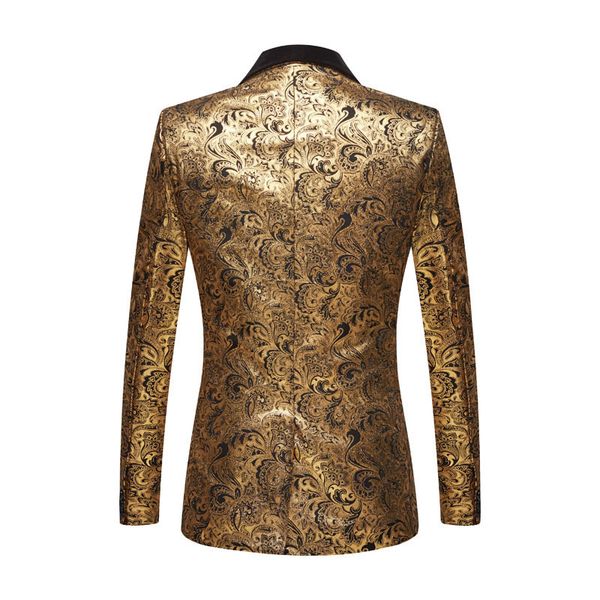 men's suits & blazers male pyjtrl set of two pieces wedding suits with gold floral pants prom tuxedo singers suit most recent blazer de, White;black
men's suits & blazers male pyjtrl set of two pieces wedding suits with gold floral pants prom tuxedo singers suit most recent blazer de, White;black