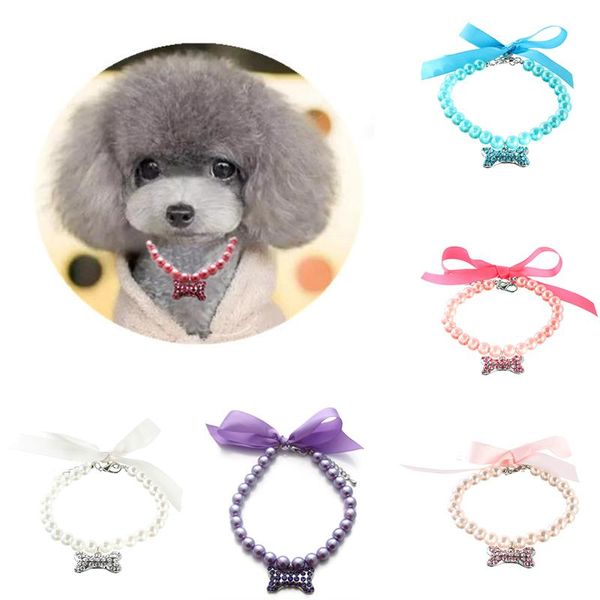 dog apparel cute pet pearls necklace collar with shiny bone pendant charm puppy wedding jewelry accessories for female dogs cats
dog apparel cute pet pearls necklace collar with shiny bone pendant charm puppy wedding jewelry accessories for female dogs cats