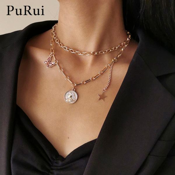 fashion multilayered coins pendant necklace for women charm gold color butterfly chokers collares female party jewellry necklaces, Silver
fashion multilayered coins pendant necklace for women charm gold color butterfly chokers collares female party jewellry necklaces, Silver