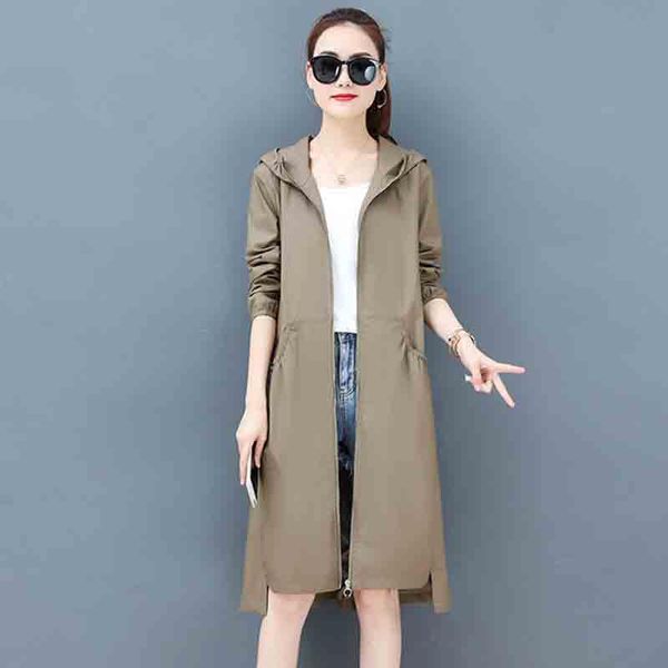 women's trench coats spring autumn korean hooded windbreaker female long loose large size wild thin coat zipper outerwear d4, Tan;black
women's trench coats spring autumn korean hooded windbreaker female long loose large size wild thin coat zipper outerwear d4, Tan;black