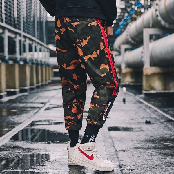 men's autumn multiple pockets camouflage cargo pants men cotton harem plus size spring streetwear casual hip hop trousers, Black
men's autumn multiple pockets camouflage cargo pants men cotton harem plus size spring streetwear casual hip hop trousers, Black