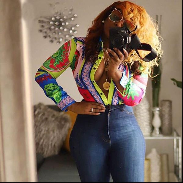 women shirts plus size dashiki printed blouse long shirt office lady elegant turn down collar sleeve button streetwear, White
women shirts plus size dashiki printed blouse long shirt office lady elegant turn down collar sleeve button streetwear, White