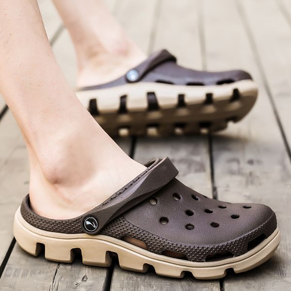 couple's hole shoes men's summer new thickened antiskid beach sandals men's foot garden slippers, Black
couple's hole shoes men's summer new thickened antiskid beach sandals men's foot garden slippers, Black