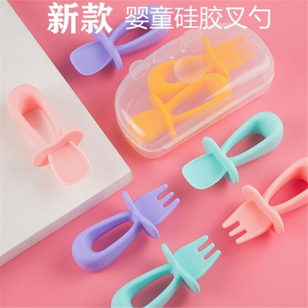 cups, dishes & utensils baby training short handle fork spoon licking learn to eat silicone supplement
cups, dishes & utensils baby training short handle fork spoon licking learn to eat silicone supplement