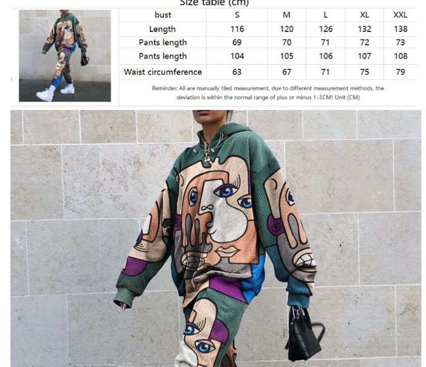 women's winter new print trend sweater trousers suit fashion casual foreign trade women clothes two piece sets 2 piece sweat suit 02 ew, White
women's winter new print trend sweater trousers suit fashion casual foreign trade women clothes two piece sets 2 piece sweat suit 02 ew, White