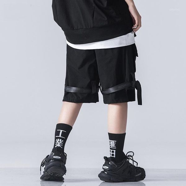 men's shorts cargo men fashion streetwear 2021 functional ribbons multi pockets short pant elastic waist wb163, White;black
men's shorts cargo men fashion streetwear 2021 functional ribbons multi pockets short pant elastic waist wb163, White;black