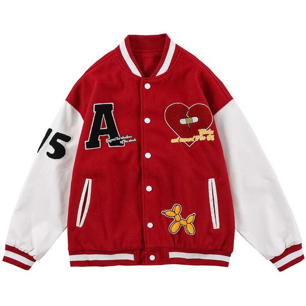 men's jackets men pu leather varsity baseball vintage patchwork bomber jacket womens oversized letter embroidery streetwear, Black;brown
men's jackets men pu leather varsity baseball vintage patchwork bomber jacket womens oversized letter embroidery streetwear, Black;brown