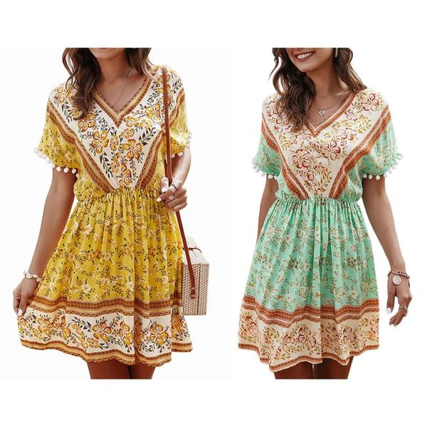 casual dresses summer short print dress women a-line cotton bohemian v-neck high waist mid-calf, Black;gray
casual dresses summer short print dress women a-line cotton bohemian v-neck high waist mid-calf, Black;gray