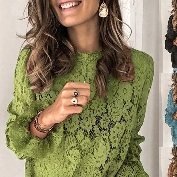 solid color flared sleeve women shirts o neck hollow out lace shirt elegant office lady blouse autumn, White
solid color flared sleeve women shirts o neck hollow out lace shirt elegant office lady blouse autumn, White