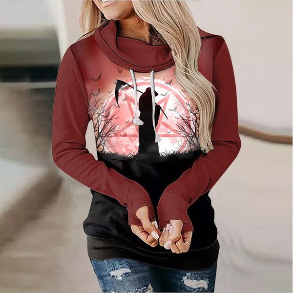 women's hoodies & sweatshirts gradient ghost hooded hoodie drawstring pocket women halloween face costume sweatshirts long sleeves, Black
women's hoodies & sweatshirts gradient ghost hooded hoodie drawstring pocket women halloween face costume sweatshirts long sleeves, Black