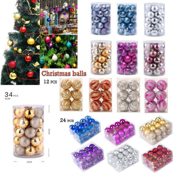 party decoration 2021 24/34pcs 30/60mm christmas tree decor ball bauble xmas hanging ornament decorations for home gift
party decoration 2021 24/34pcs 30/60mm christmas tree decor ball bauble xmas hanging ornament decorations for home gift