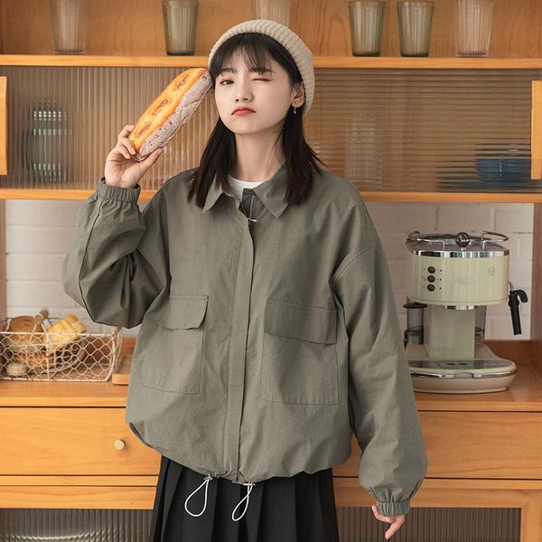 women's jackets 2021 winter fashion ladies coat leisure women overcoat elegant solid color zipper female outerwear, Black;brown
women's jackets 2021 winter fashion ladies coat leisure women overcoat elegant solid color zipper female outerwear, Black;brown