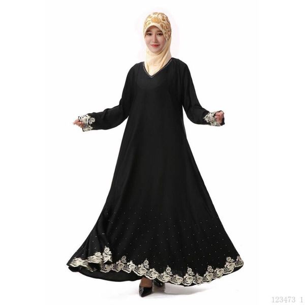 ethnic clothing islamic women's long sleeve muslim abaya v neck dubai dress embroidery kaftan black islam, Red
ethnic clothing islamic women's long sleeve muslim abaya v neck dubai dress embroidery kaftan black islam, Red