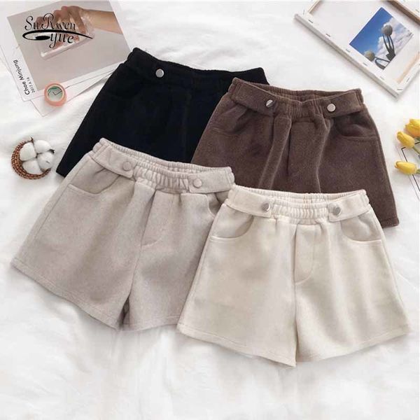 korean style high waisted slim fashion winter wide-leg shorts all-match outerwear woolen women's casual short 12224 210508, White;black
korean style high waisted slim fashion winter wide-leg shorts all-match outerwear woolen women's casual short 12224 210508, White;black