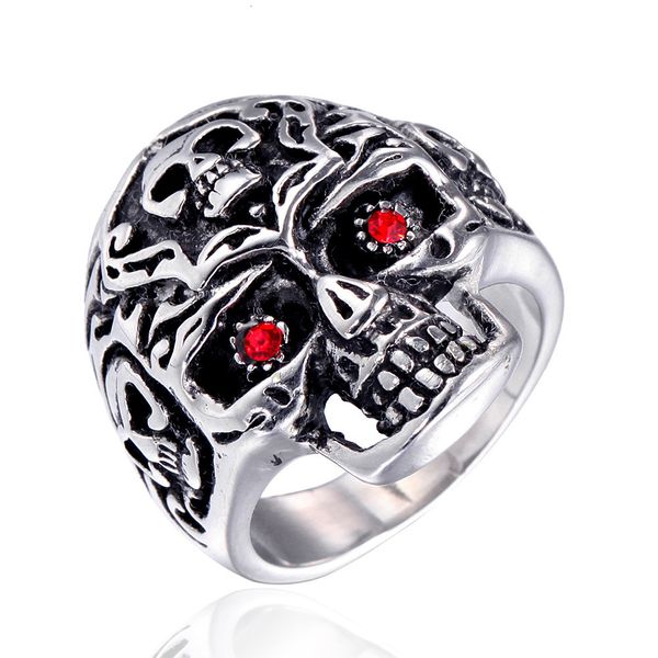 delicate ring titanium steel jewelry skull men's and women's red eye stainless simple fashion, Silver
delicate ring titanium steel jewelry skull men's and women's red eye stainless simple fashion, Silver