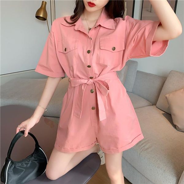 women's jumpsuits & rompers solid turn-down collar loose short sleeve jumpsuit with belt fashion lady summer wear pink purple, Black;white
women's jumpsuits & rompers solid turn-down collar loose short sleeve jumpsuit with belt fashion lady summer wear pink purple, Black;white