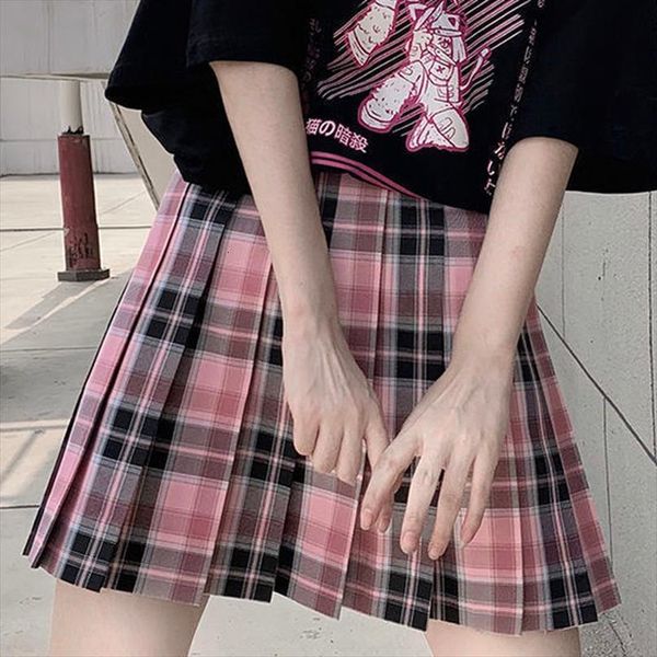 kawaii harajuku plaid cute pink womens skirt black high waist pleated mini skirts summer gothic streetwear japanese style
kawaii harajuku plaid cute pink womens skirt black high waist pleated mini skirts summer gothic streetwear japanese style