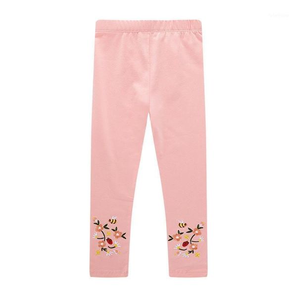 jumping meters applique some flowers baby girls leggings pants designed kids spring autumn clothes 2-7t cotton trousers 20211, Blue