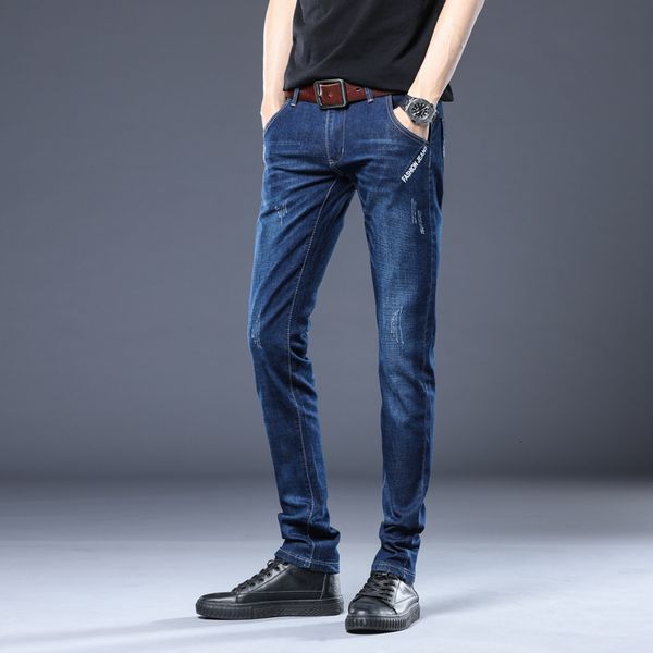 men's browon brand biker jeans streetwear long slim denim pant skinny mid waist slight elastic men fashion 85y5, Blue
men's browon brand biker jeans streetwear long slim denim pant skinny mid waist slight elastic men fashion 85y5, Blue