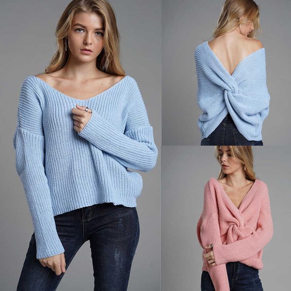 women's sweater autumn and winter solid color large size loose halter long-sleeved crossover pullover 210527, White;black
women's sweater autumn and winter solid color large size loose halter long-sleeved crossover pullover 210527, White;black