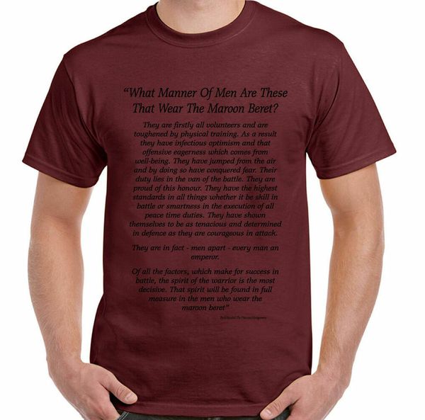 The Parachute Regiment T-Shirt 1 2 3 4 Para What Manner Of Men Mens Airborne, White;black
The Parachute Regiment T-Shirt 1 2 3 4 Para What Manner Of Men Mens Airborne, White;black
