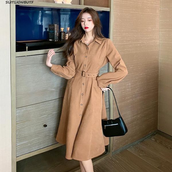 spring french retro dress turndown collar single-breasted femme robe sashes thin waist female clothing trench dresses casual, Black;gray
spring french retro dress turndown collar single-breasted femme robe sashes thin waist female clothing trench dresses casual, Black;gray