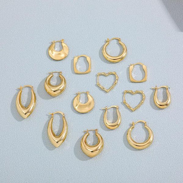 hoop & huggie minimalist geometric gold color round heart earrings for woman fashion irregular circle chunky jewelry 2021, Golden;silver
hoop & huggie minimalist geometric gold color round heart earrings for woman fashion irregular circle chunky jewelry 2021, Golden;silver