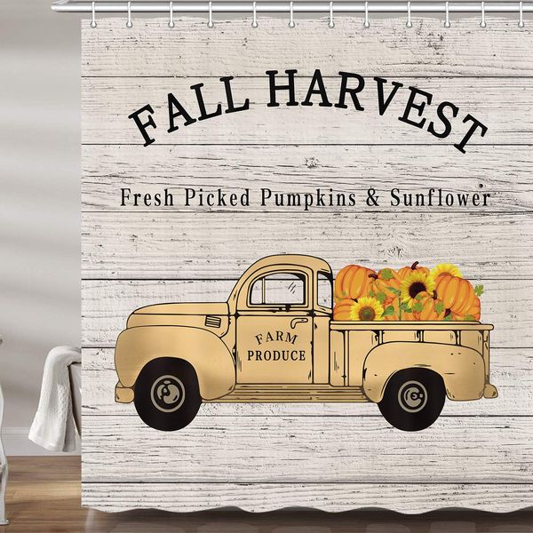 fall shower curtains for bathroom, autumn pumpkin sunflower wooden board thanksgiving bath curtain set, farmhouse fabric
fall shower curtains for bathroom, autumn pumpkin sunflower wooden board thanksgiving bath curtain set, farmhouse fabric