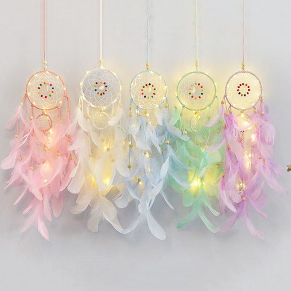 decorative objects & figurines dreamcatcher with led lights handmade feather dream catcher braided wind chimes art for room decoration wall
decorative objects & figurines dreamcatcher with led lights handmade feather dream catcher braided wind chimes art for room decoration wall